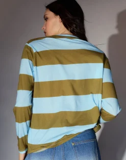 Best Cynthia Rowley Long Sleeve Everyday Tee BLUGR