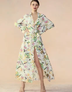 Fashion Cynthia Rowley Love Locket Linen Shirt Dress WHTFL