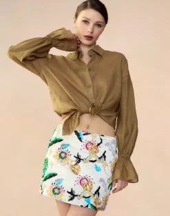 Outlet Cynthia Rowley Love Locket Skirt WHTML