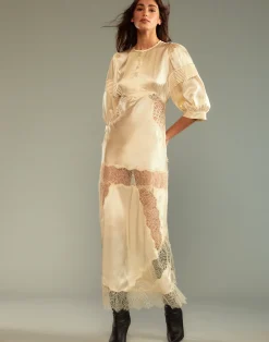 Clearance Cynthia Rowley Lure Lace Dress IVORY