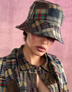 Sale Cynthia Rowley Madrid Madras Bucket Hat PLAID