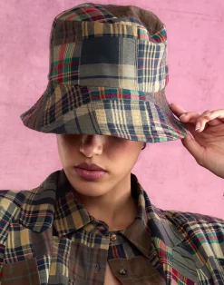 Sale Cynthia Rowley Madrid Madras Bucket Hat PLAID