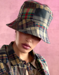 Sale Cynthia Rowley Madrid Madras Bucket Hat PLAID