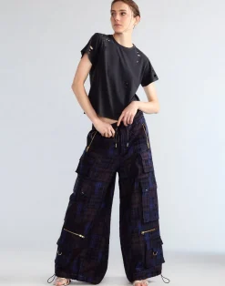 Outlet Cynthia Rowley Madrid Madras Cargo Pants NVMT