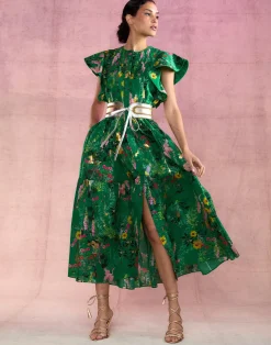 Hot Cynthia Rowley Malta Kaftan GRNFL