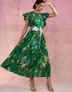 Hot Cynthia Rowley Malta Kaftan GRNFL