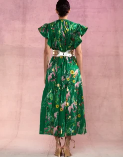 Hot Cynthia Rowley Malta Kaftan GRNFL