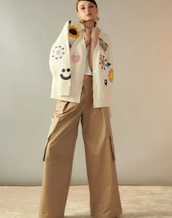 Hot Cynthia Rowley Marbella Cotton Cargo Pant KHAKI