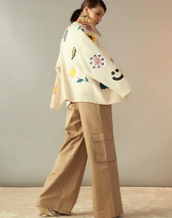 Hot Cynthia Rowley Marbella Cotton Cargo Pant KHAKI