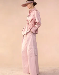 Fashion Cynthia Rowley Marbella Cotton Cargo Pant PINK