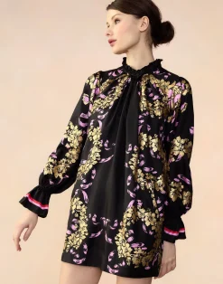 Online Cynthia Rowley Marseille Shift Dress BLKGD