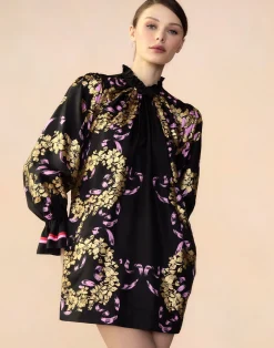 Online Cynthia Rowley Marseille Shift Dress BLKGD