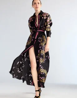 Clearance Cynthia Rowley Marseille Shirt Dress BLKGD