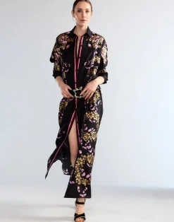 Clearance Cynthia Rowley Marseille Shirt Dress BLKGD