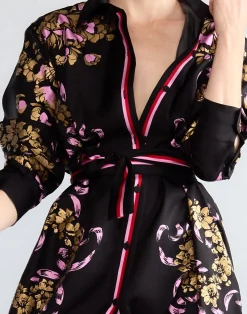 Clearance Cynthia Rowley Marseille Shirt Dress BLKGD