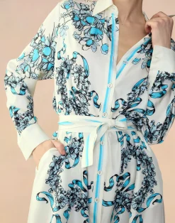 Sale Cynthia Rowley Marseille Shirt Dress WTBLU