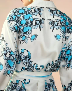 Sale Cynthia Rowley Marseille Shirt Dress WTBLU