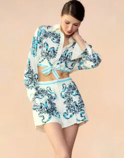 Best Cynthia Rowley Marseille Shorts WTBLU