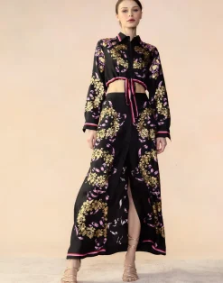 Online Cynthia Rowley Marseille Skirt BLKGD