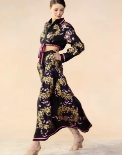 Online Cynthia Rowley Marseille Skirt BLKGD