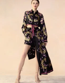 Online Cynthia Rowley Marseille Skirt BLKGD