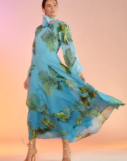 Clearance Cynthia Rowley Messina Silk Dress BLUMLT