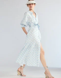 Sale Cynthia Rowley Montauk Cotton Dress BLUWHT