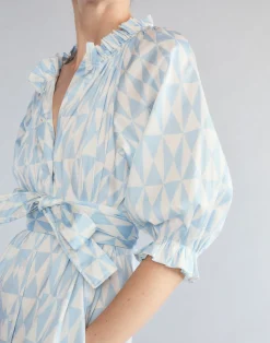 Sale Cynthia Rowley Montauk Cotton Dress BLUWHT