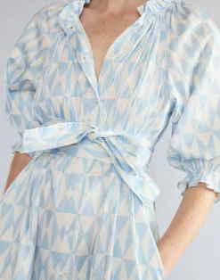 Sale Cynthia Rowley Montauk Cotton Dress BLUWHT