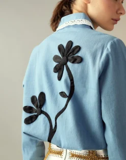 Clearance Cynthia Rowley Not My First Rodeo Shirt BLUCHM