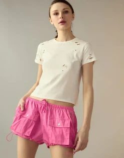 Online Cynthia Rowley Nylon Cargo Shorts HTPNK