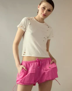 Online Cynthia Rowley Nylon Cargo Shorts HTPNK