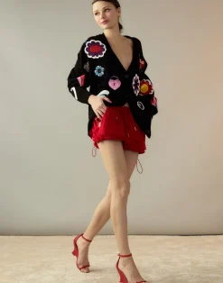 Hot Cynthia Rowley Nylon Cargo Shorts Red