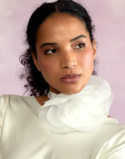 Outlet Cynthia Rowley Organza Flower Ties White