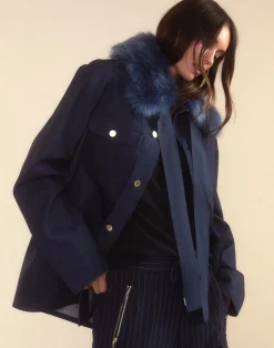 Outlet Cynthia Rowley Outward Bound Field Jacket Denim