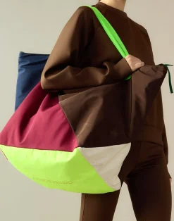 New Cynthia Rowley Oversized Carryall Nylon Tote DRKMT