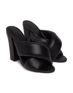 New Cynthia Rowley Padded Crossed Mules BLACK