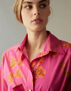 Outlet Cynthia Rowley Perennial Shirt Dress PNKFL