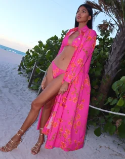 Outlet Cynthia Rowley Perennial Shirt Dress PNKFL