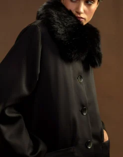 Hot Cynthia Rowley Polished Coat BLACK