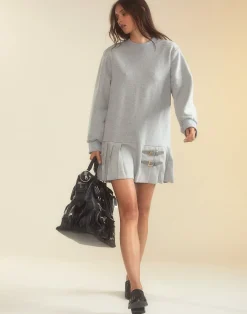 Outlet Cynthia Rowley Preston Kilt Sweatshirt Dress HGREY
