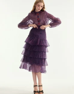 Outlet Cynthia Rowley Prim Silk Organza Skirt RDNVY