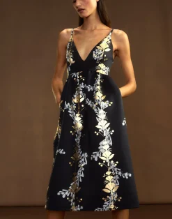 Outlet Cynthia Rowley Pure Gold Bonded Dress BLKGD