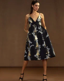 Outlet Cynthia Rowley Pure Gold Bonded Dress BLKGD