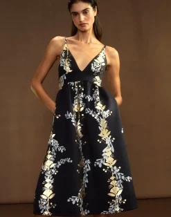 Outlet Cynthia Rowley Pure Gold Bonded Dress BLKGD