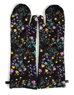 New Cynthia Rowley Quilted Oven Mitts BLKFL