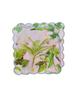 Discount Cynthia Rowley Scallop Embroidered Edge Cocktail Napkin OTROP