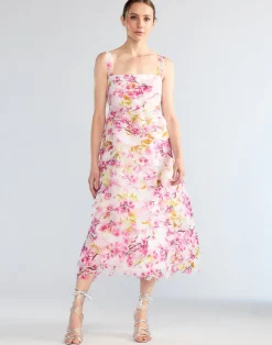 Fashion Cynthia Rowley Scalloped Petal Midi Dress WHTMT