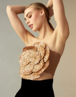 Fashion Cynthia Rowley Sequin Flower Bandeau CMLMLT