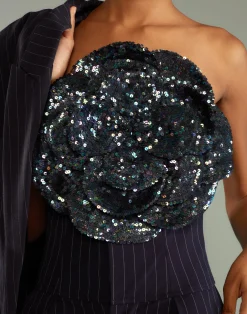 Best Cynthia Rowley Sequin Flower Bandeau DRKMT